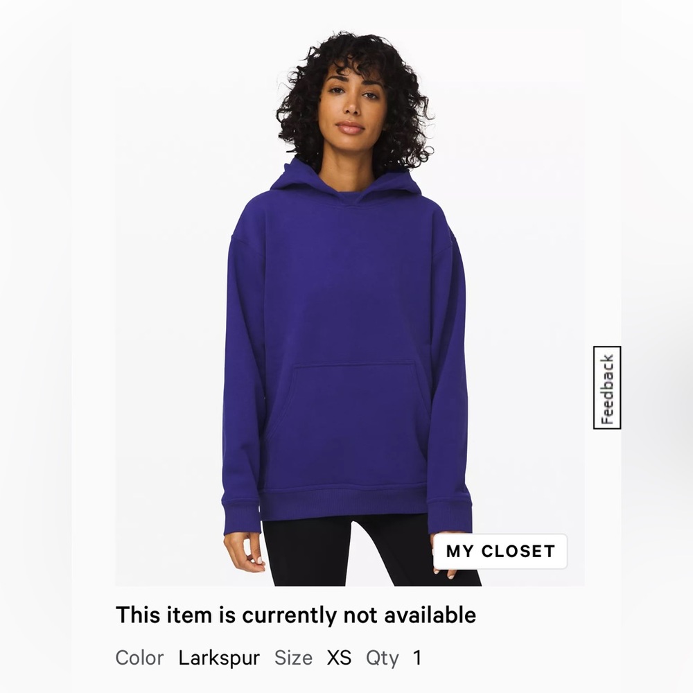 Lululemon all yours hoodie larkspur size xs